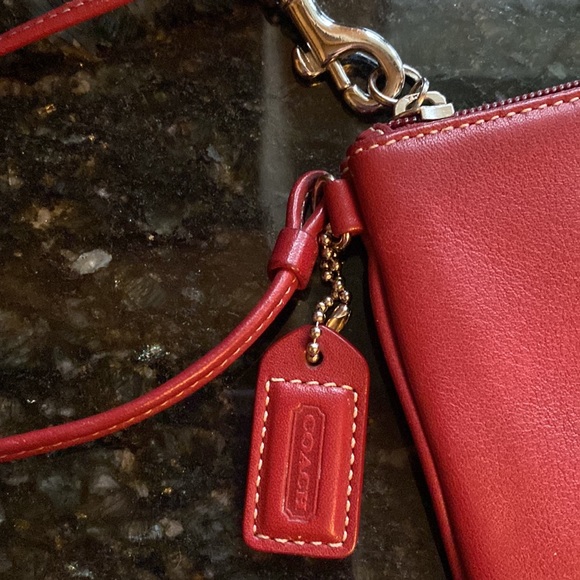 Coach Red Leather Wristlet - Picture 4 of 10